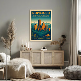 Denver CO The Mile High City Poster Print PosterGoat