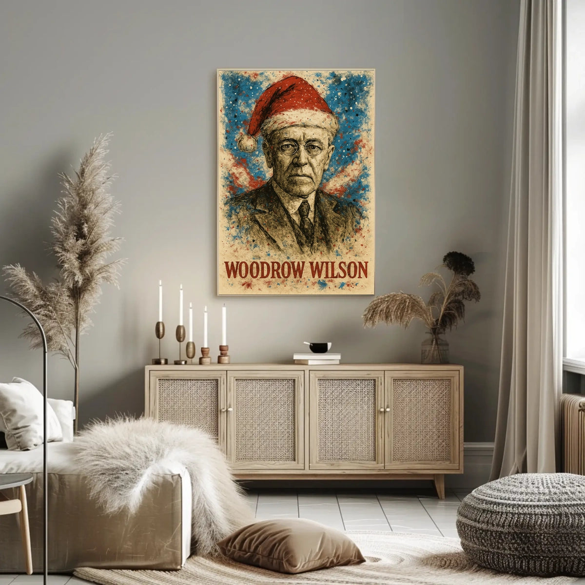 Woodrow Wilson 28th President of the United States Christmas SeriesPoster