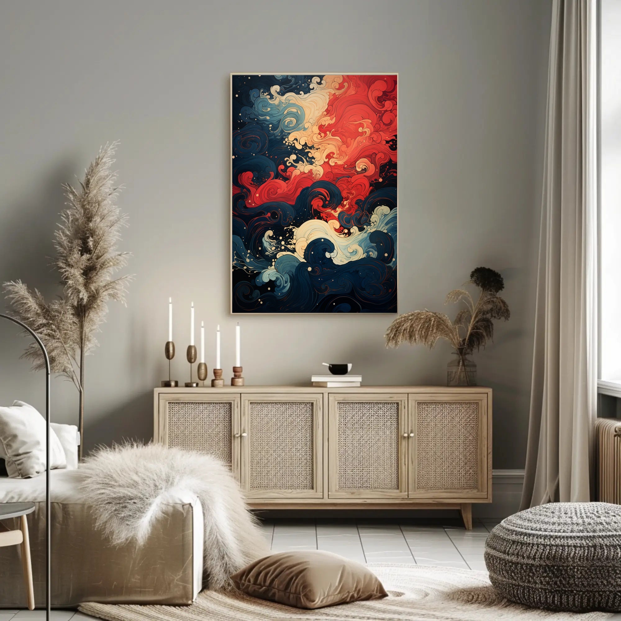 Abstract Waves Of Color Abstract Poster