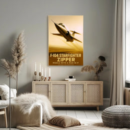 F-104 Starfighter Zipper Poster PosterGoat