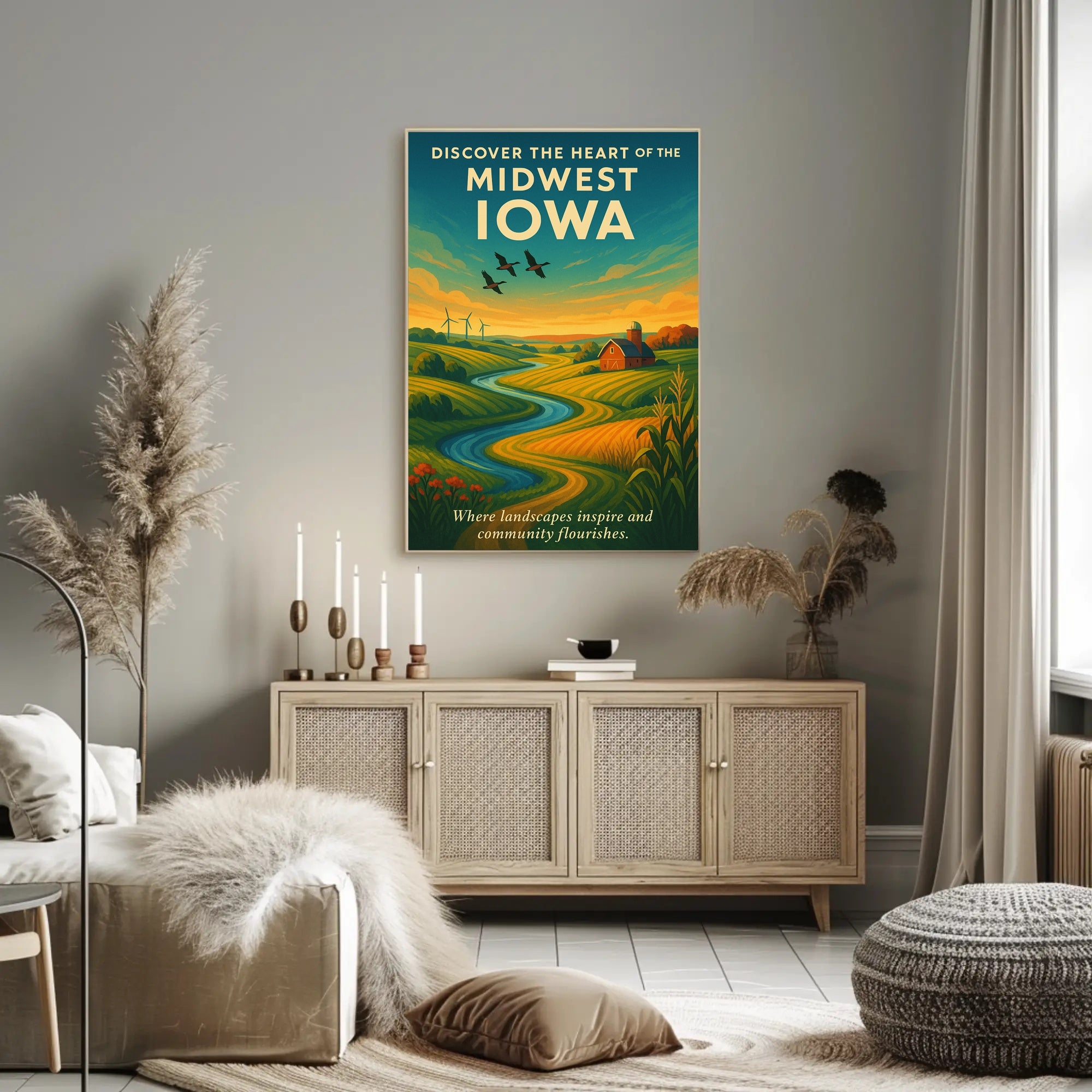 Discover The Heart Of Iowa Poster