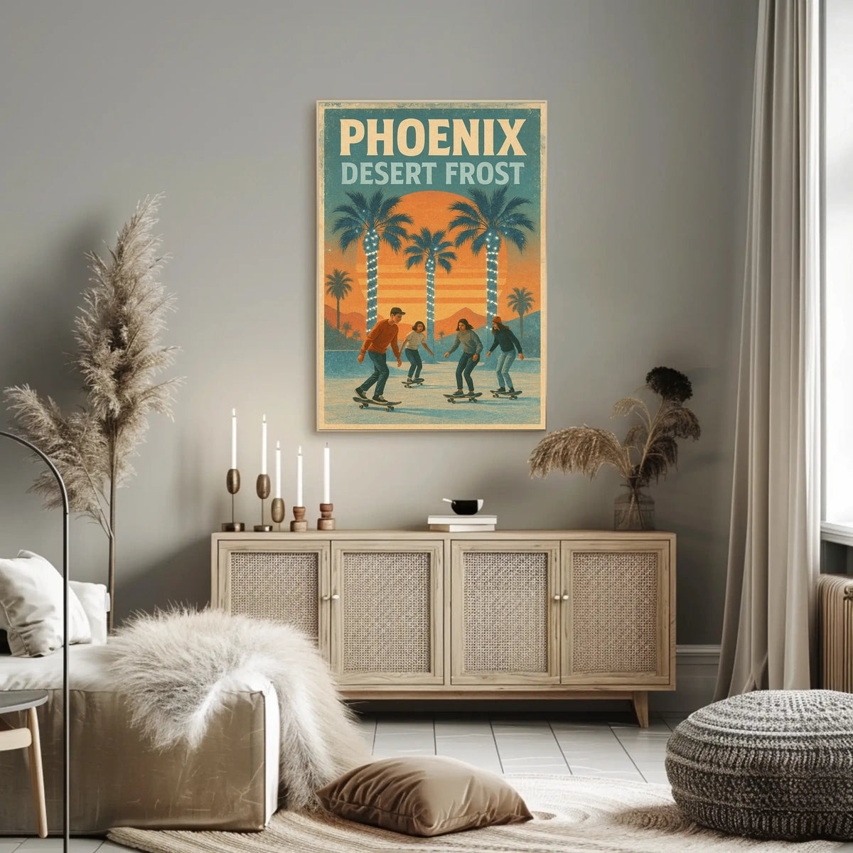 Phoenix Desert Frost Poster