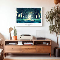The Dark Hedges: Mystical Pathway Artistic Poster