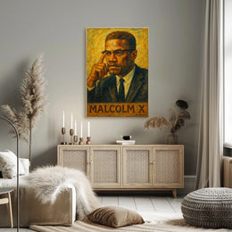 Malcolm X A Powerful Portrait Poster