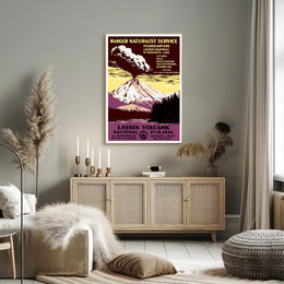 Lassen Volcanic National Park Scenic Travel Poster Print