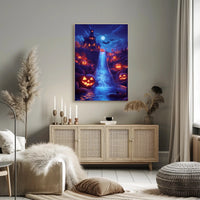 Halloween Manor: Gothic Nightfall Fantasy or Mythology Poster
