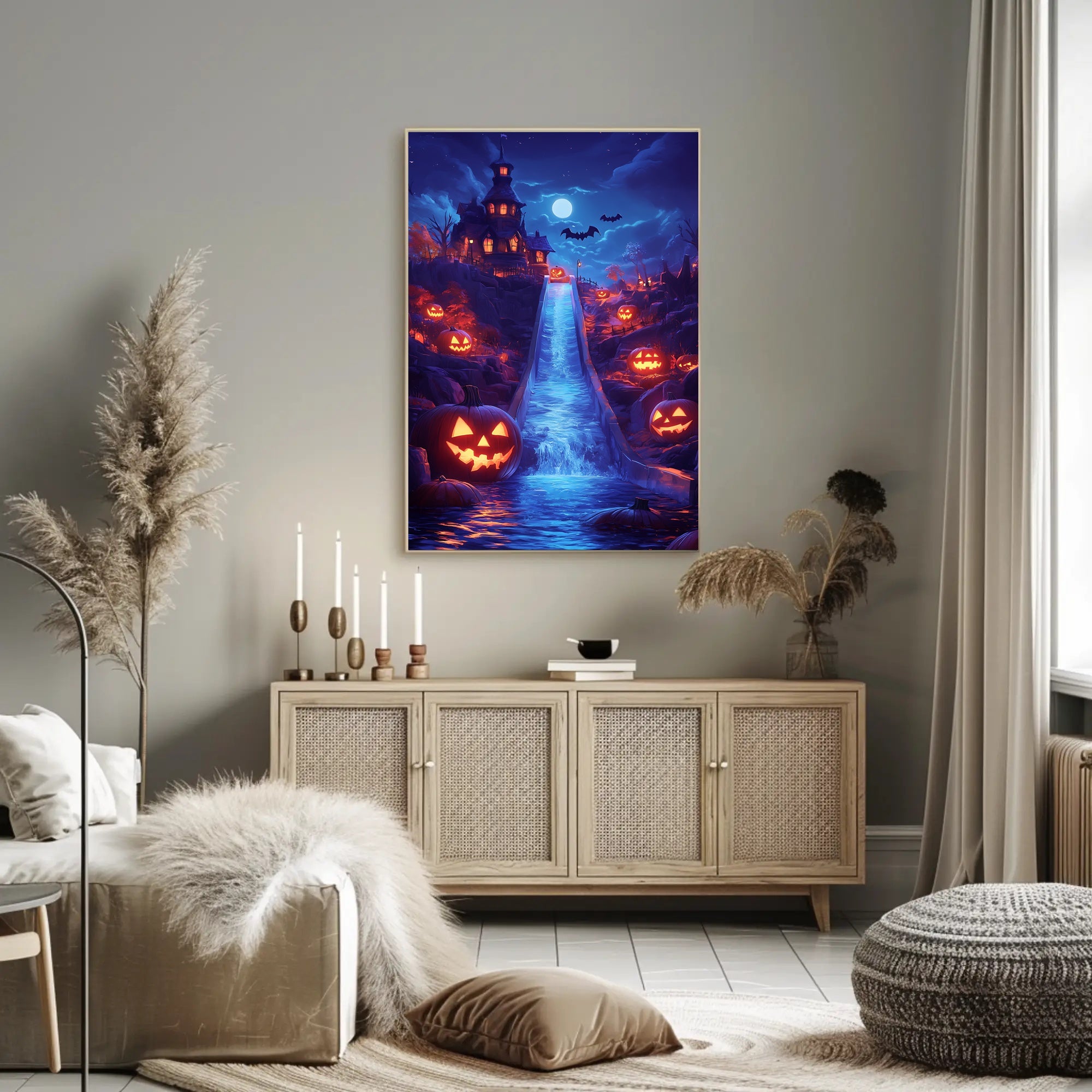 Halloween Manor: Gothic Nightfall Fantasy or Mythology Poster