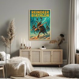 Reindeer Biathlon Poster