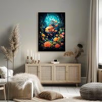 Whimsical Underwater Adventure Poster with Colorful Fish