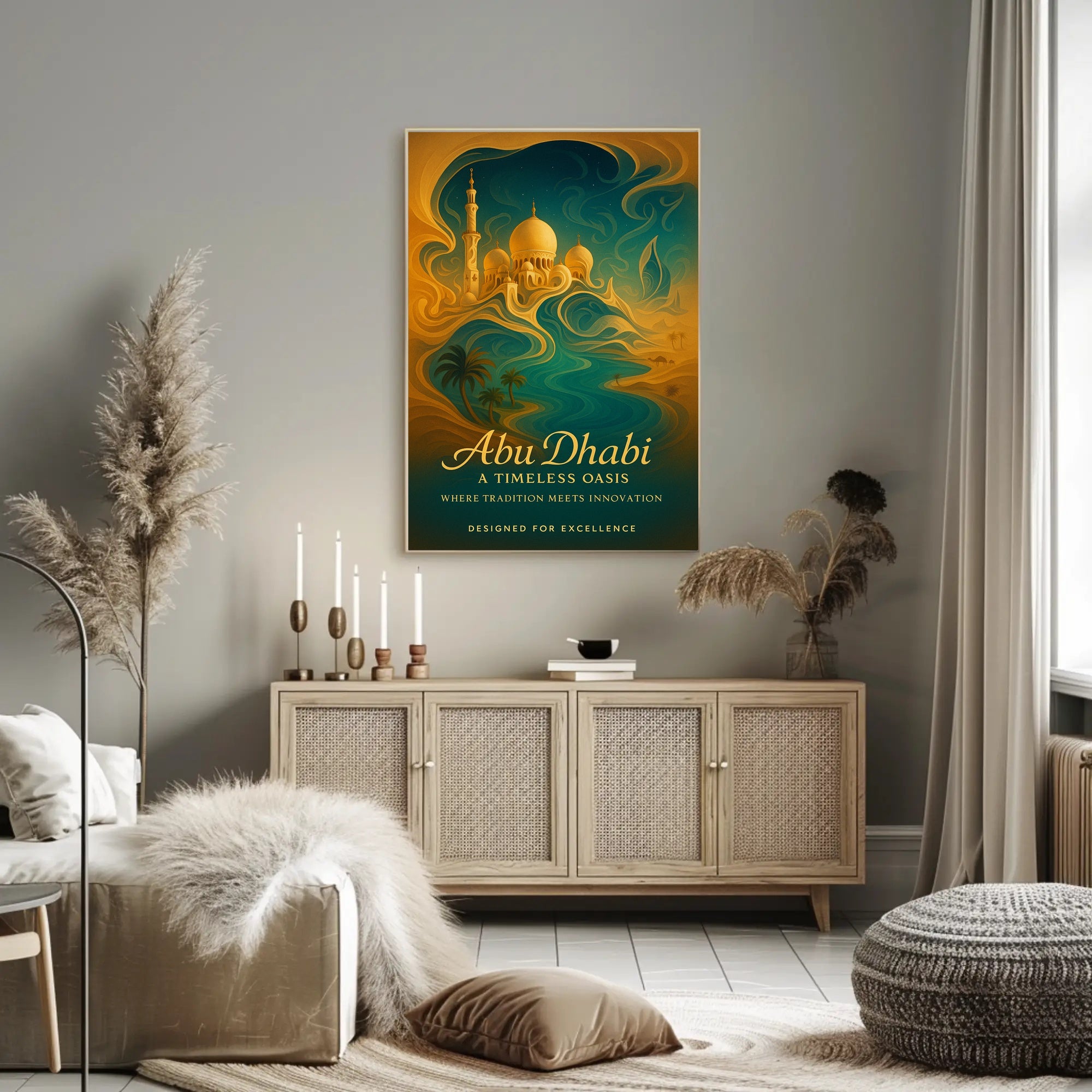 Abu Dhabi Timeless Oasis Elegance Cityscape Poster