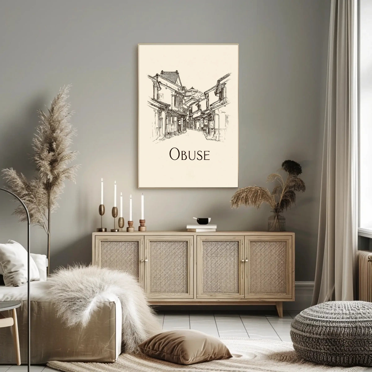 Obuse A Glimpse of Traditional Architecture Poster