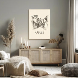 Obuse A Glimpse of Traditional Architecture Poster