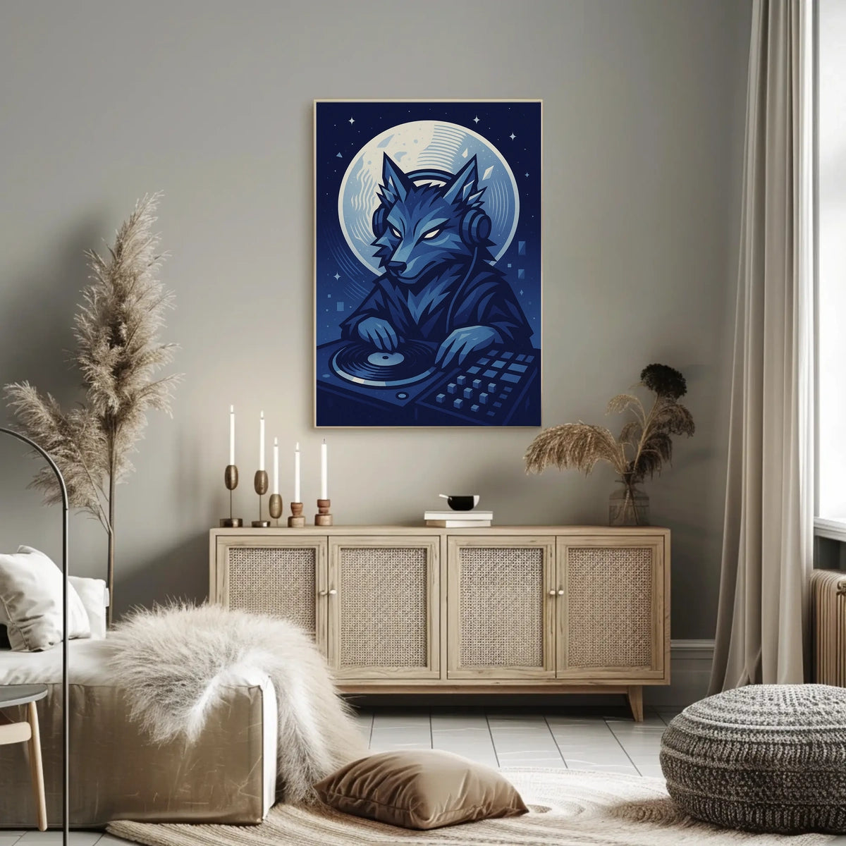 Dj Wolf Under The Moon Poster