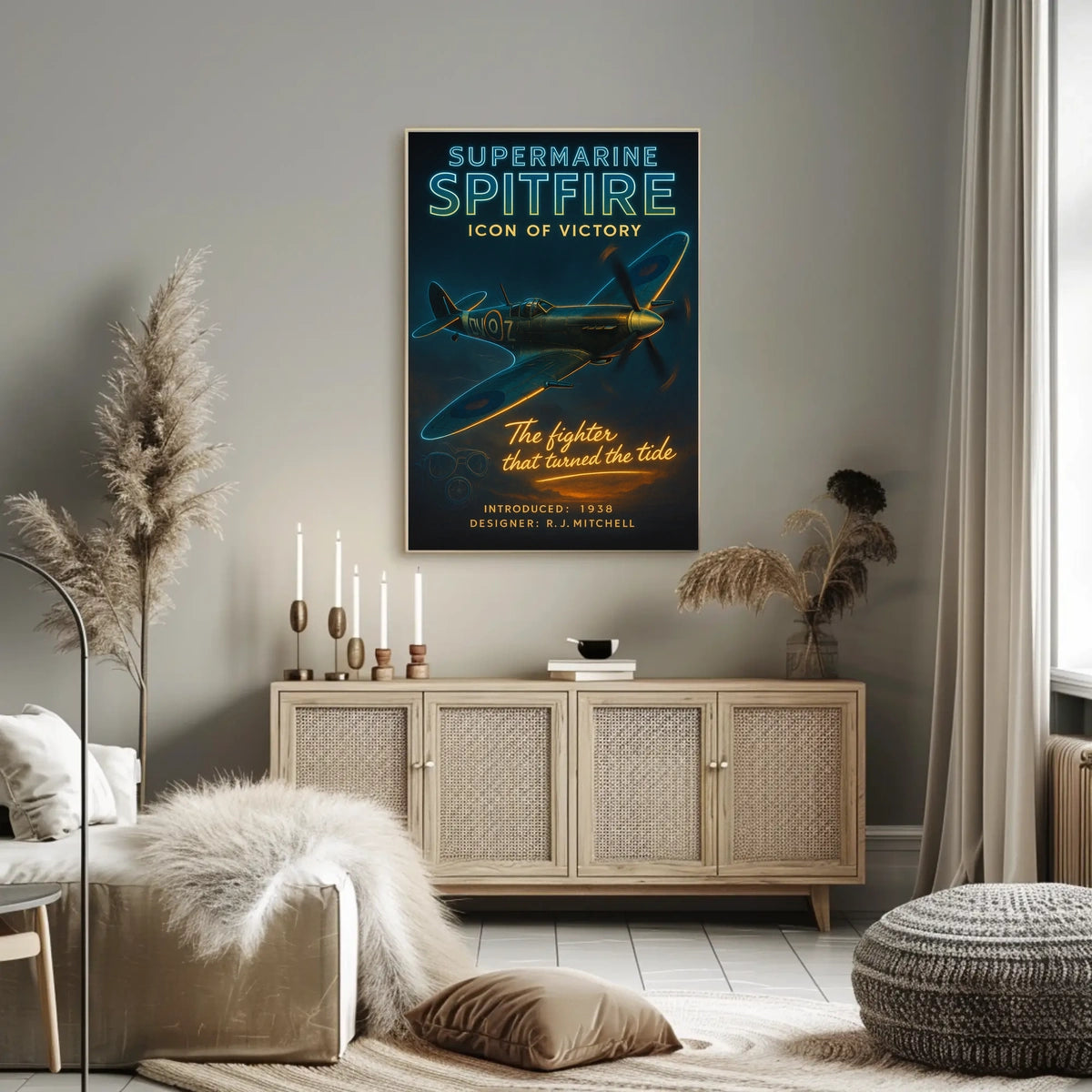 Supermarine Spitfire Icon of Victory Poster