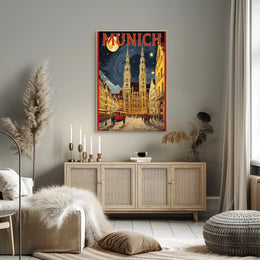 Munich Nightscape Poster