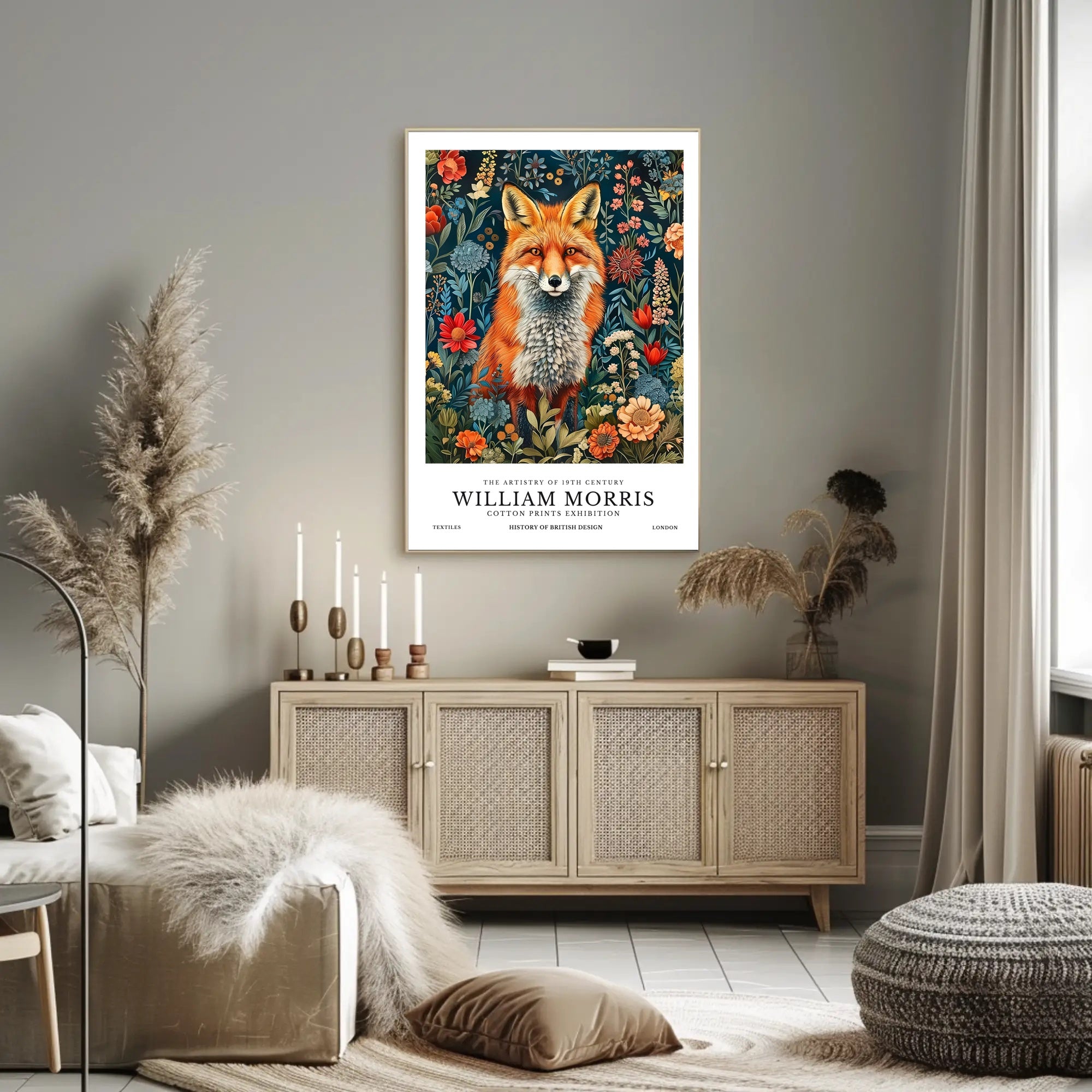 William Morris Nature Art Red Fox Cultural or Heritage Poster