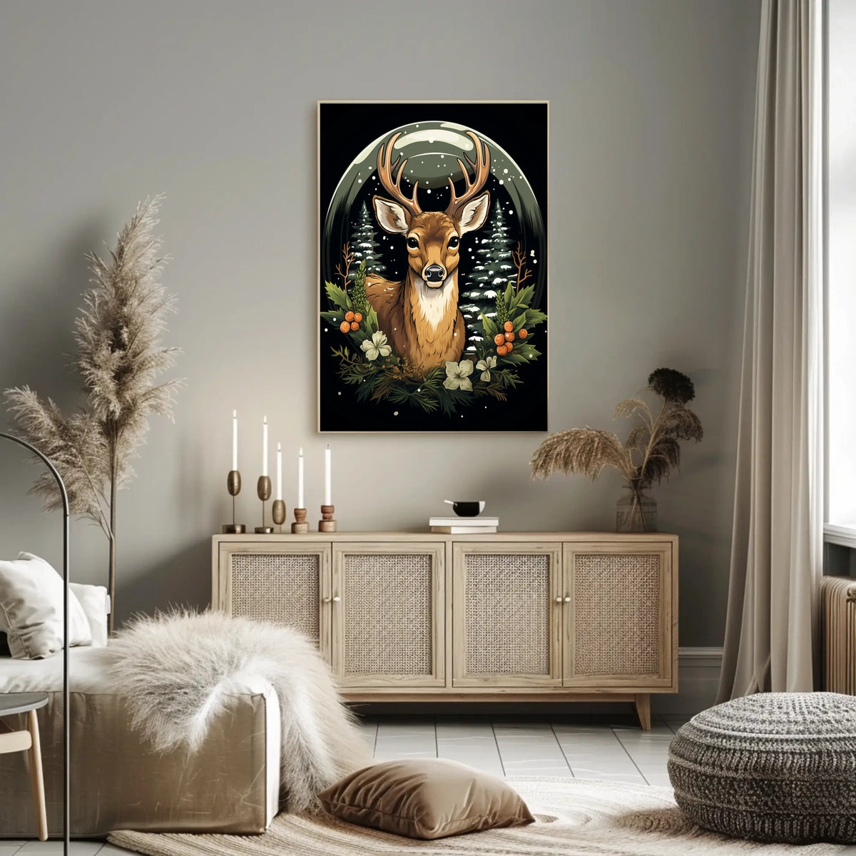 Winter Woodland Majesty Poster