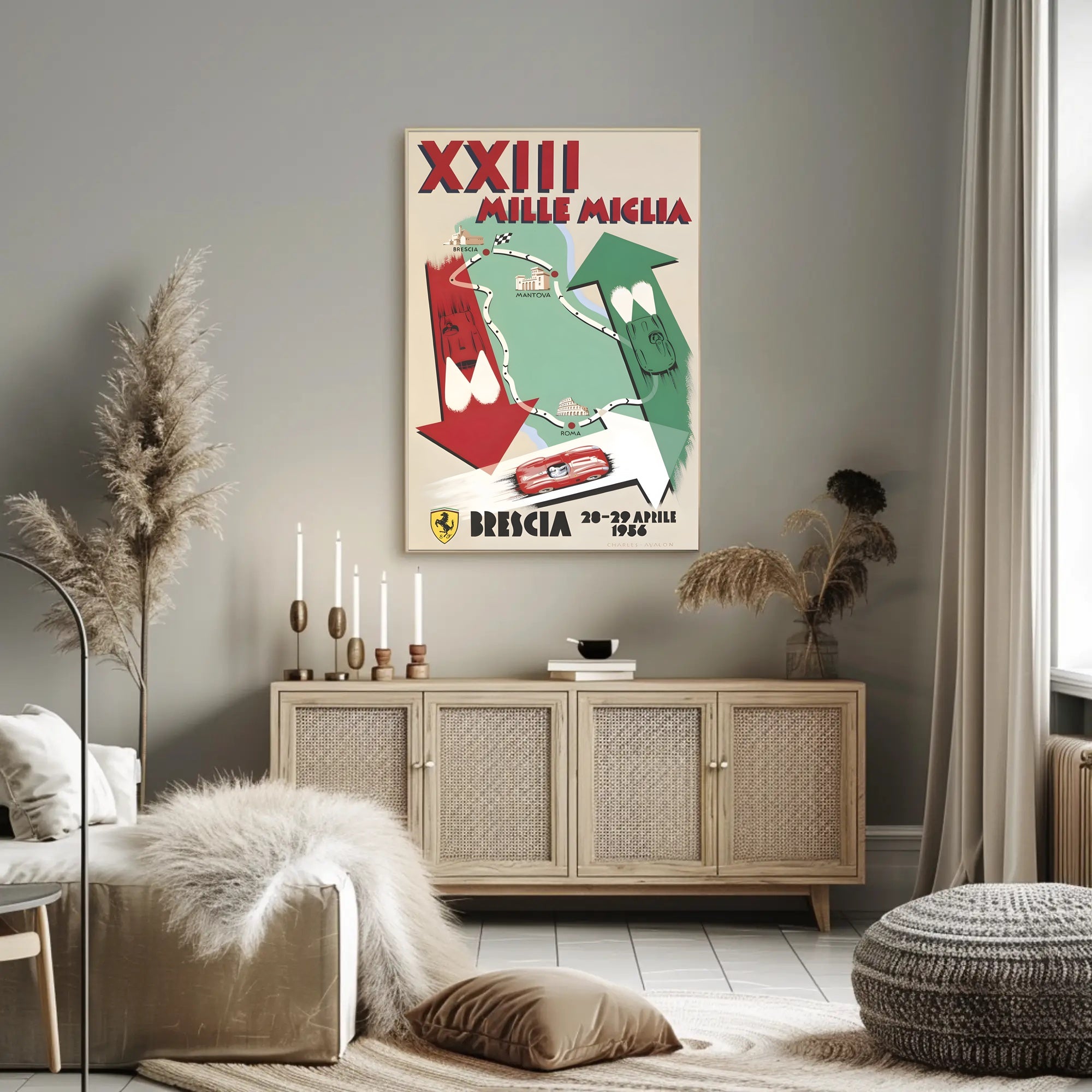 XXIII Mille Miglia Race Poster