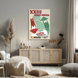 XXIII Mille Miglia Race Poster