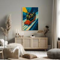 Reindeer Bobsled Adventure Poster