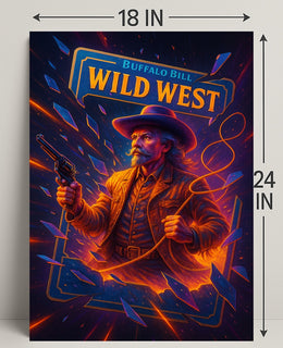 Buffalo Bill Wild West Wall Art Print PosterGoat