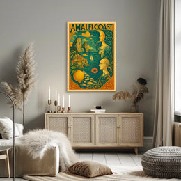 Amalfi Coast Artistic Tribute Poster
