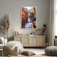 Serene Canyon Reflection Poster PosterGoat