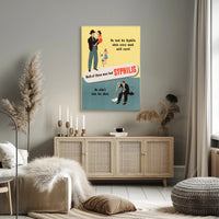 Vintage Syphilis Treatment Public Health Educational Poster PosterGoat