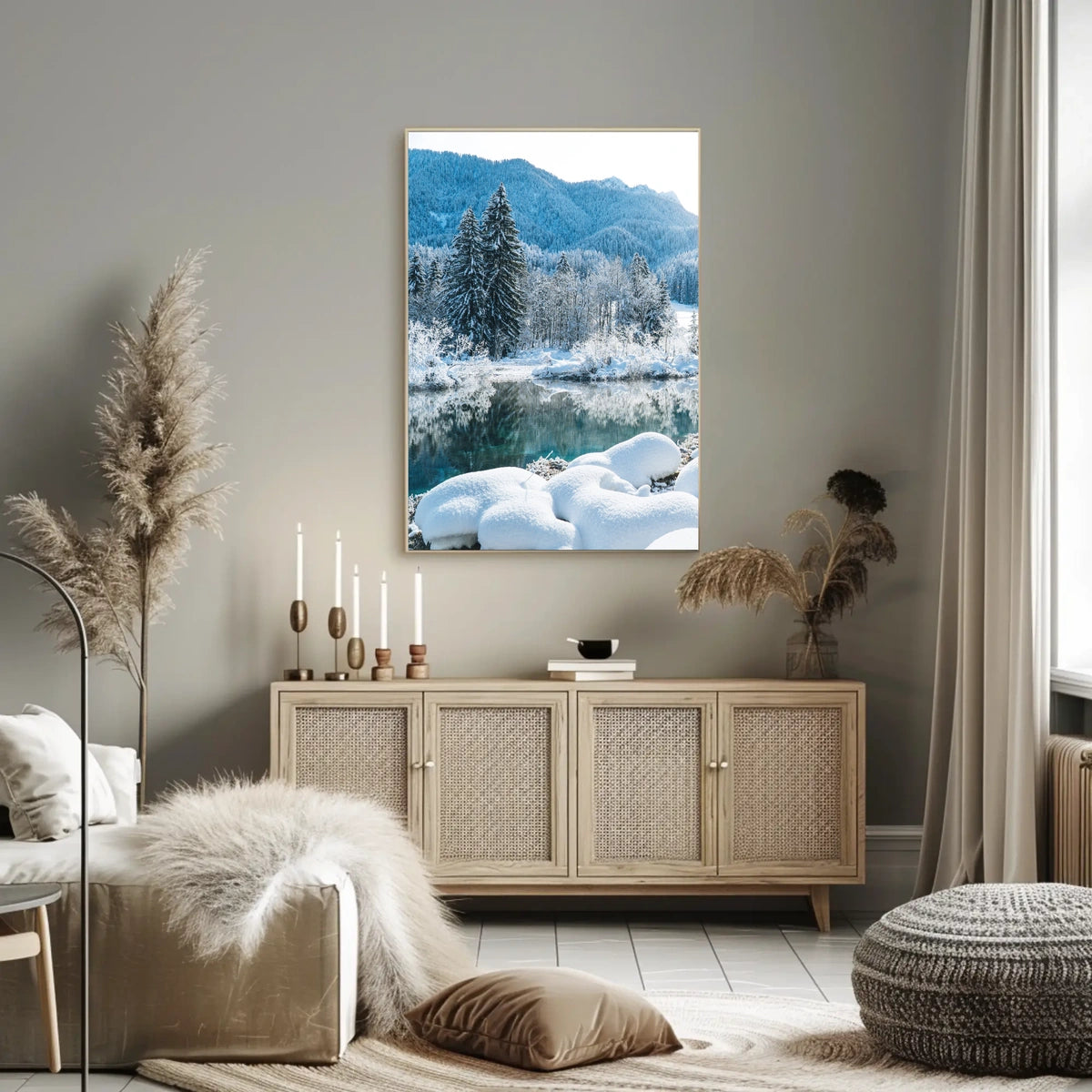 Winter Serenity in a National Park Poster