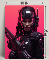 Cybernetic Warrior Poster PosterGoat