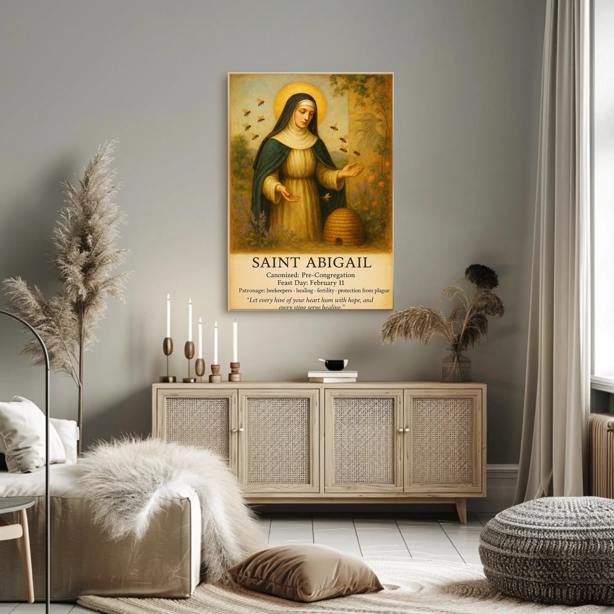 Saint Abigail Patron of Beekeepers Poster PosterGoat
