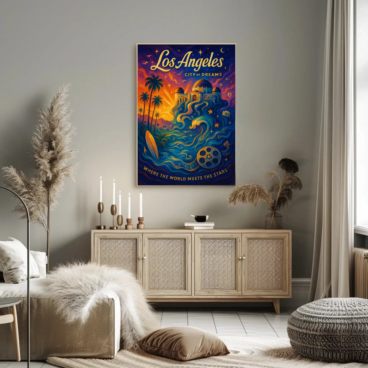 Los Angeles Dreams Vintage Art Poster Print