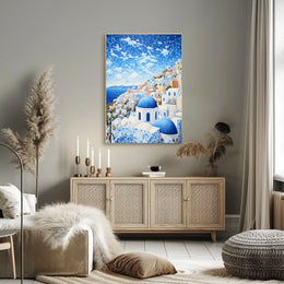 Santorini Greece Stunning Scenic Views Travel Poster