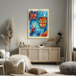 Vibrant Watercolor Flag Poster