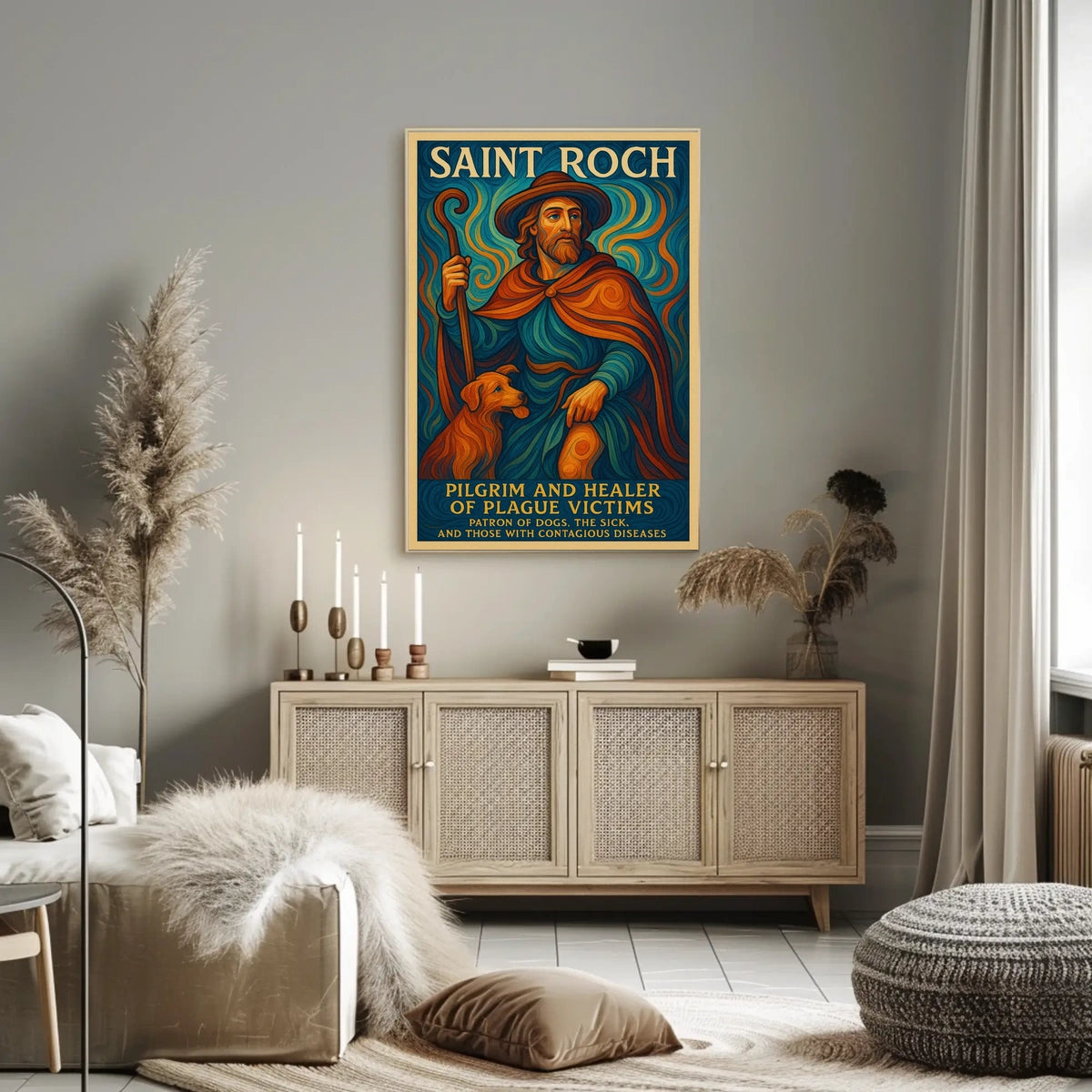 Saint Roch Patron of Dogs and the Sick Poster