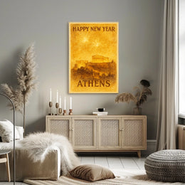 New Year Celebration in Athens Poster