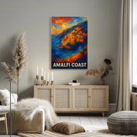 Amalfi Coast Vibrant Escape Poster Wall Art Decor Prints