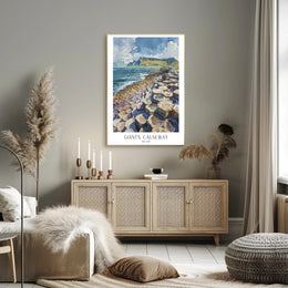 Giant's Causeway Wonder: Irish Landscape Travel Poster PosterGoat