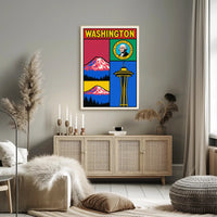 Washington Pop Art Poster PosterGoat