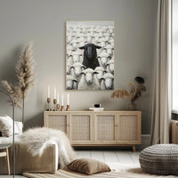 Black Sheep Poster Vintage Farm Animal Wall Art