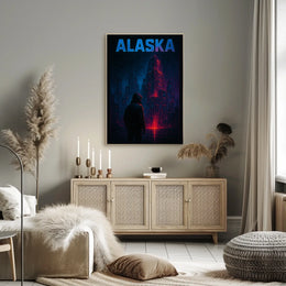 Alaska Futuristic Cityscape Poster