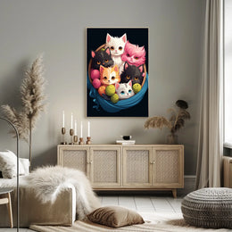 Basket Of Kittens Poster