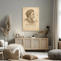 The poster centers around Hawaii, emphasizing its unique status as the only U.S. Travel Poster