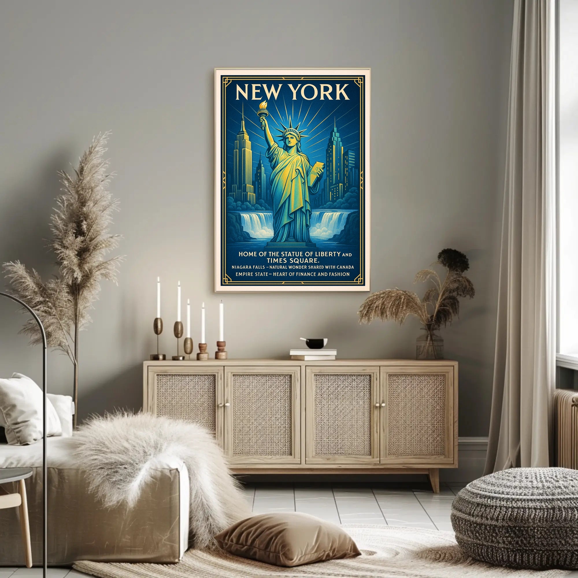 New York Landmarks Poster