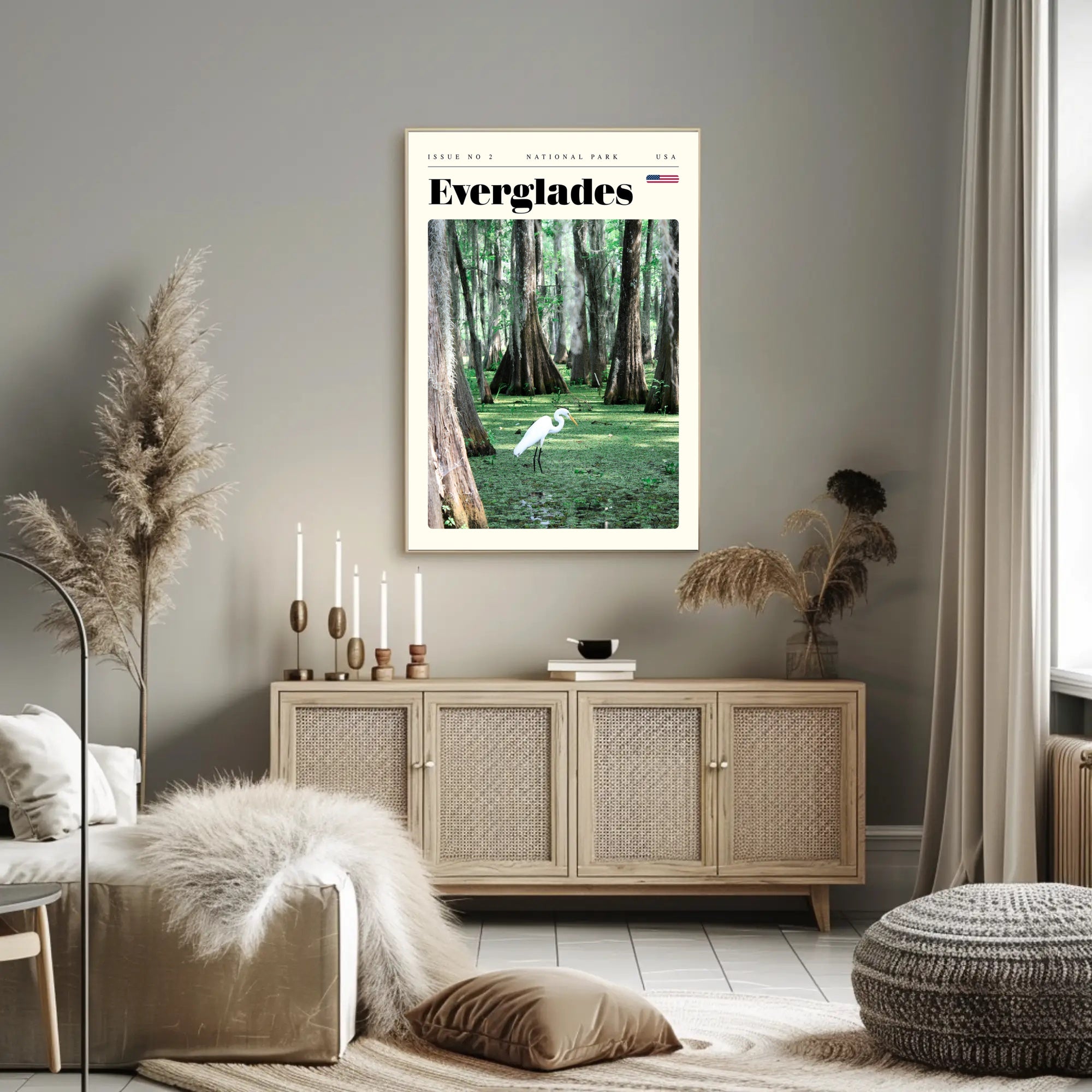 Everglades National Park Travel Poster Scenic Print