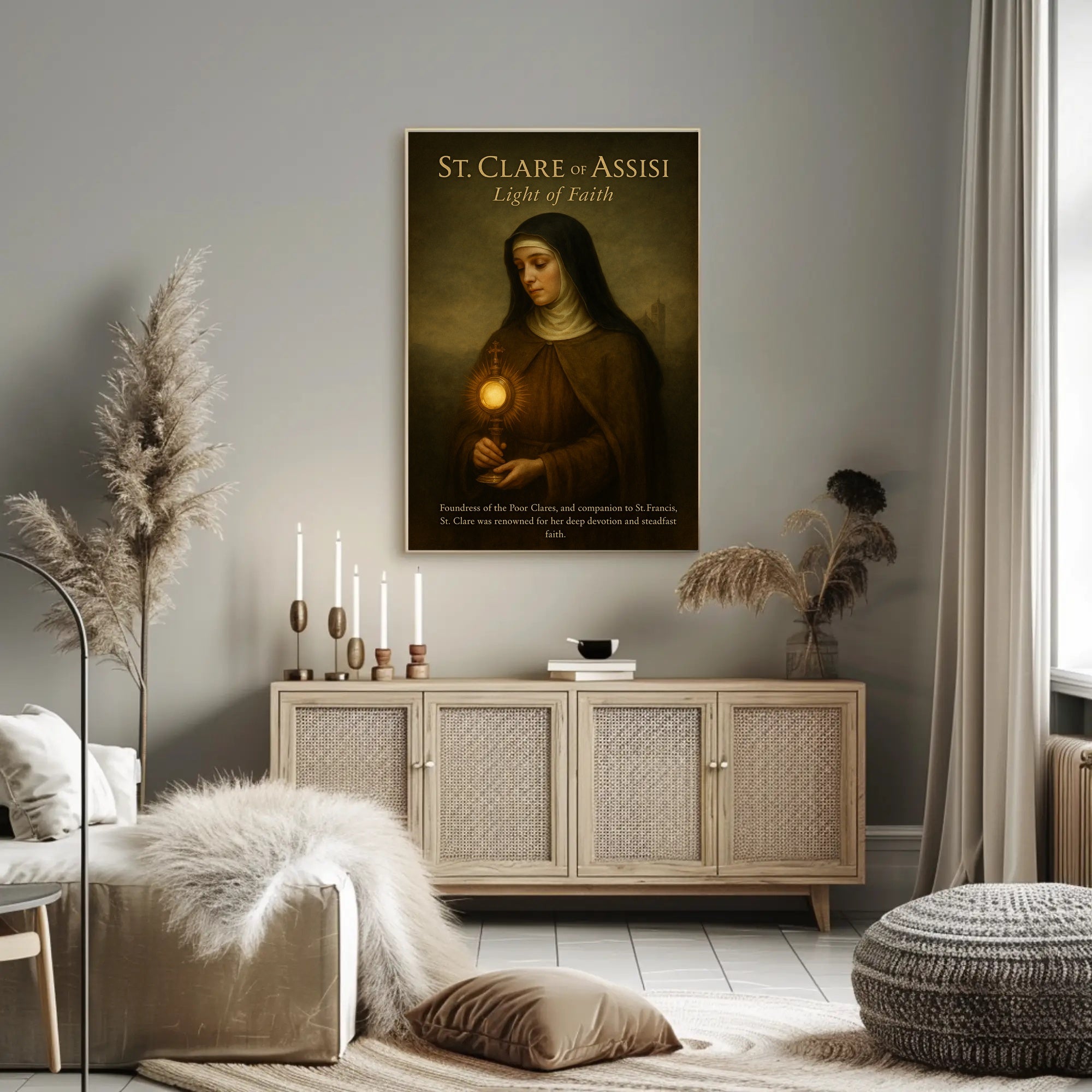St. Clare Of Assisi Light Of Faith Poster