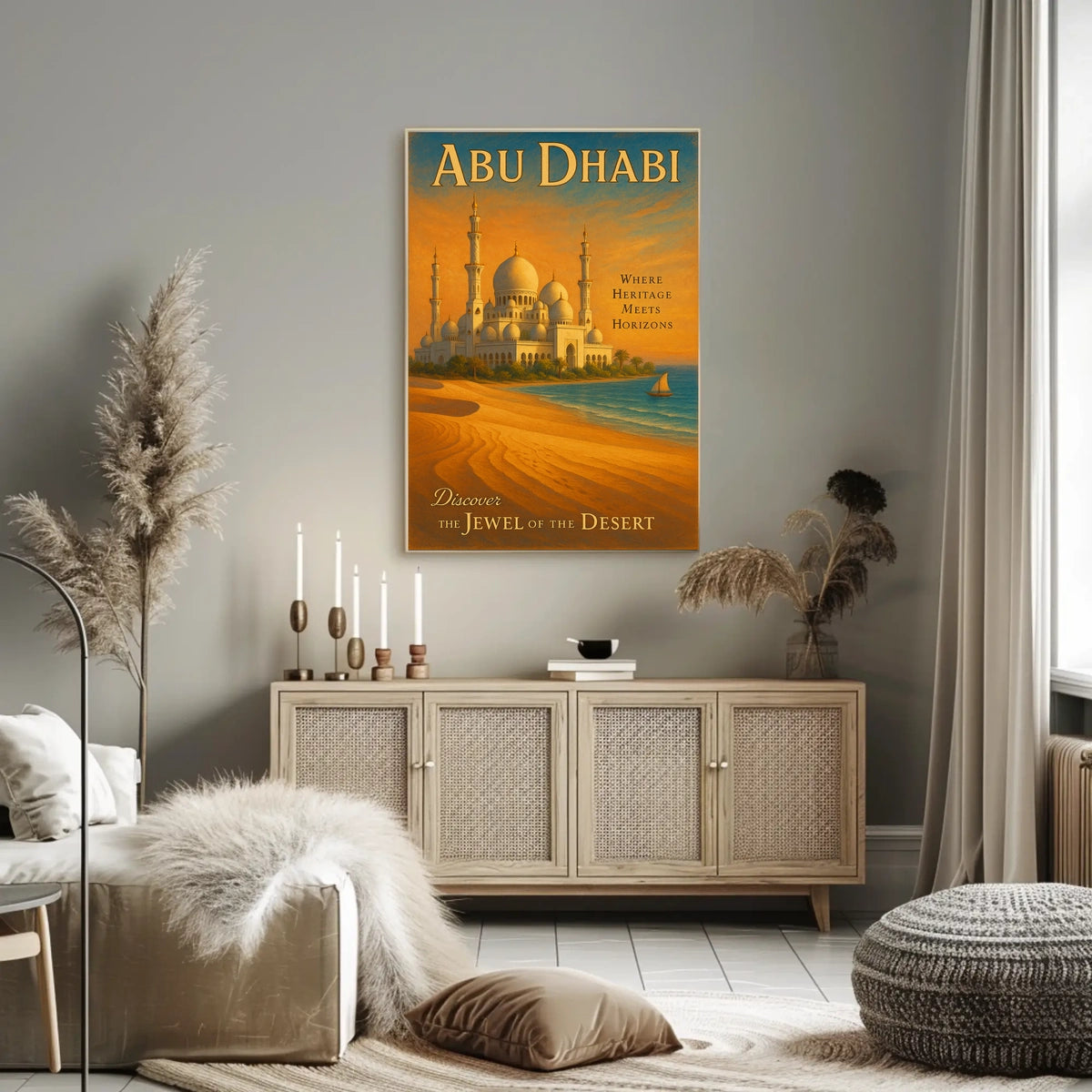 Discover Abu Dhabi's Heritage in Travel Poster