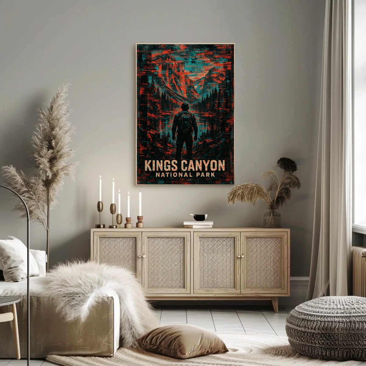 Kings Canyon National Park Vintage Wanderlust Poster