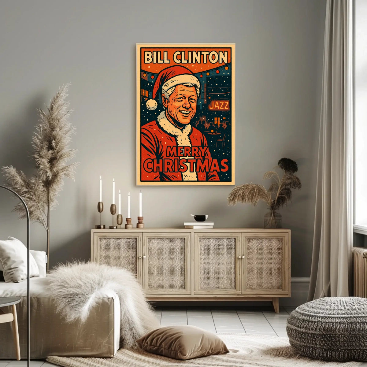 Bill Clinton Merry Christmas Poster