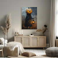 Haunting Pumpkin Lantern Fantasy or Mythology Poster